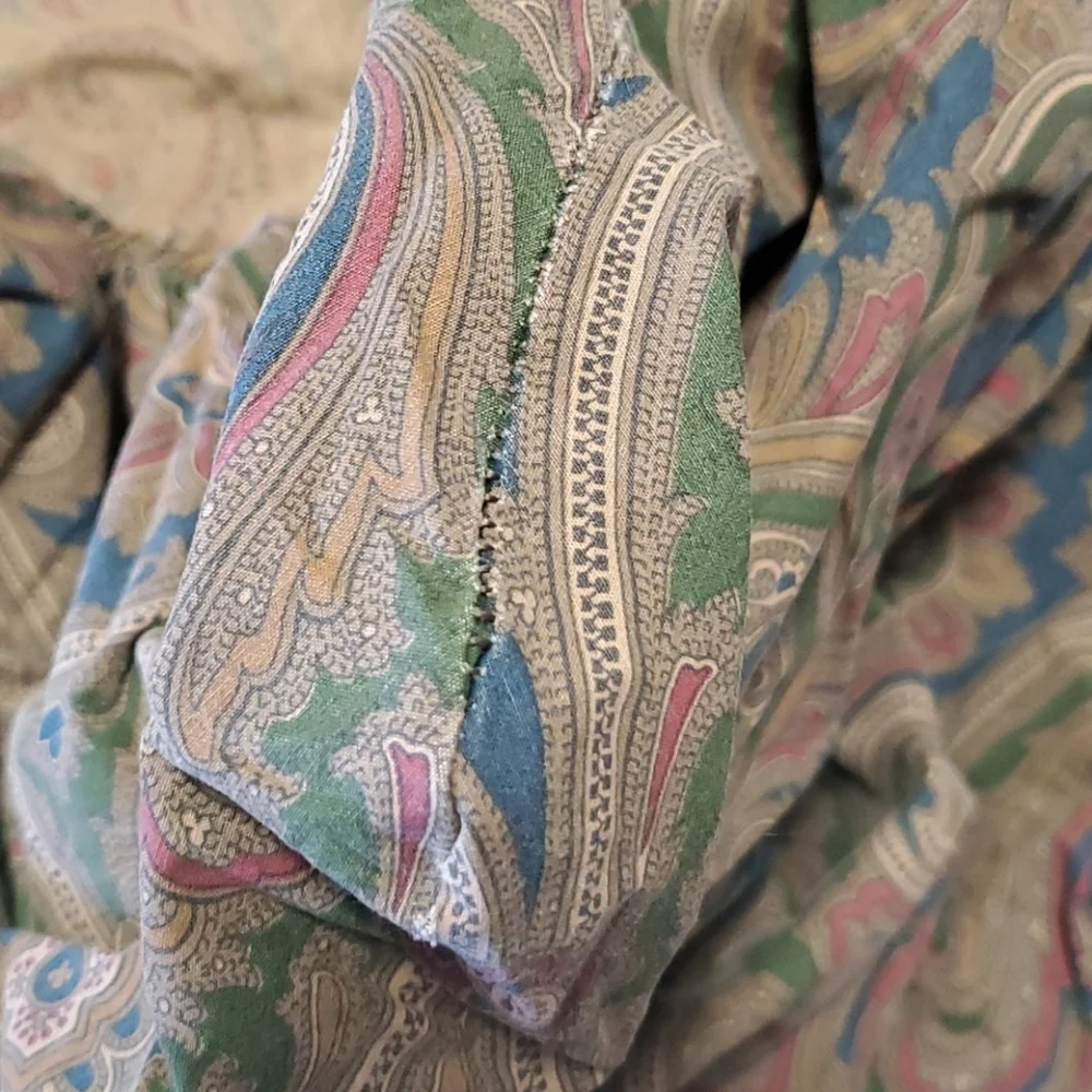 Ralph Lauren cotton Twin Jumeau fitted sheets brown green blue